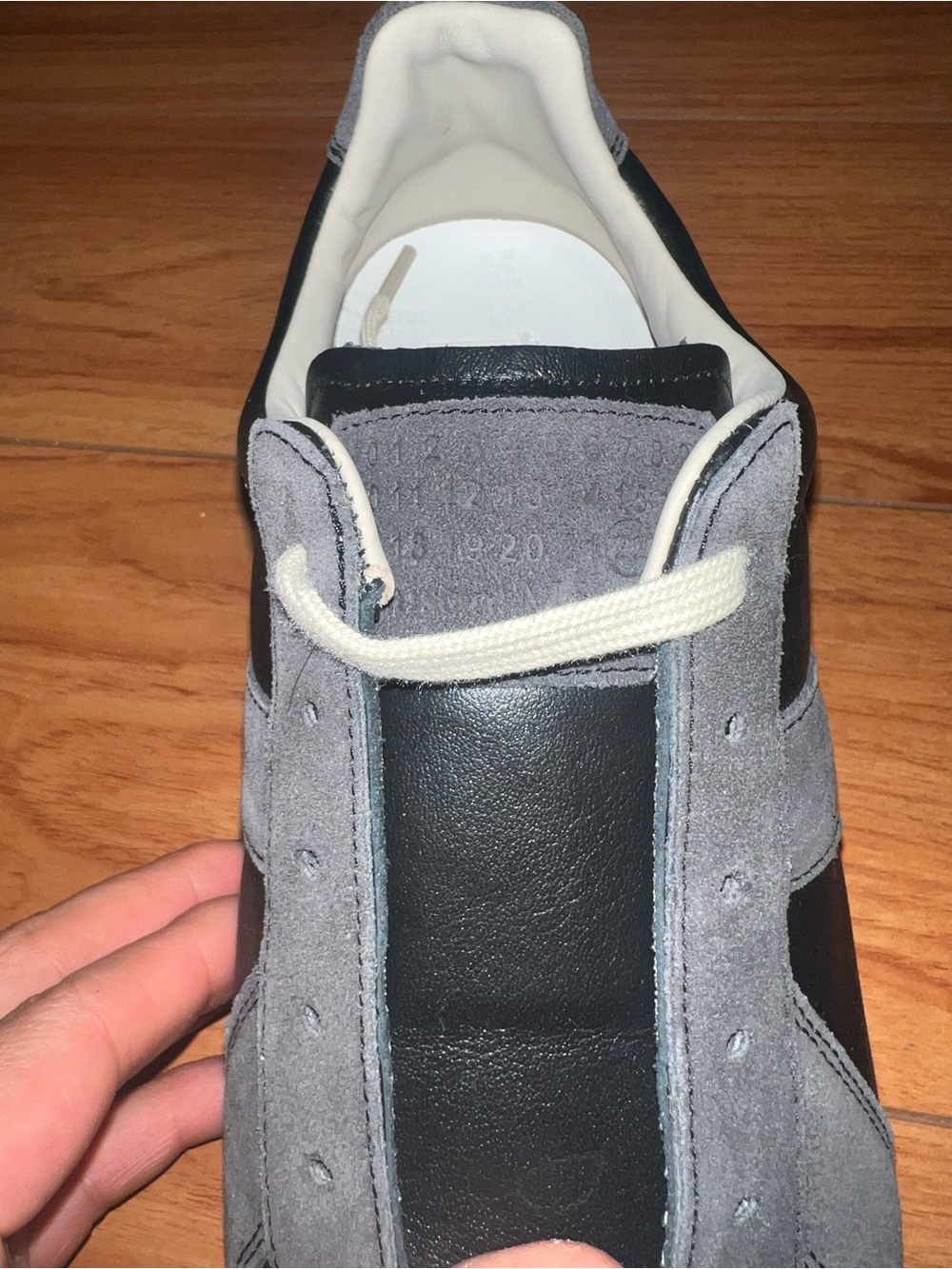 Maison Martin Margiela Gray Suede & Black Leather Sneakers - Picture 5 of 9